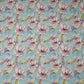 Blue floral print Cotton Check Fabric PI-31905