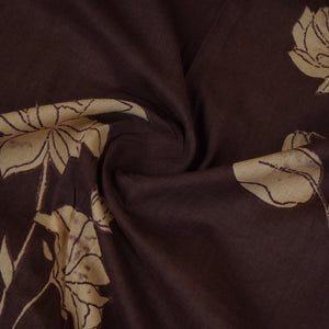 Deep Purple & White Floral Print Cotton Fabric MFR-29859 - TradeUNO