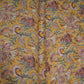 Mustard floral print Cupro Linen Fabric PI-31906