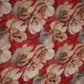 Red floral print Cupro Linen Fabric PI-31908