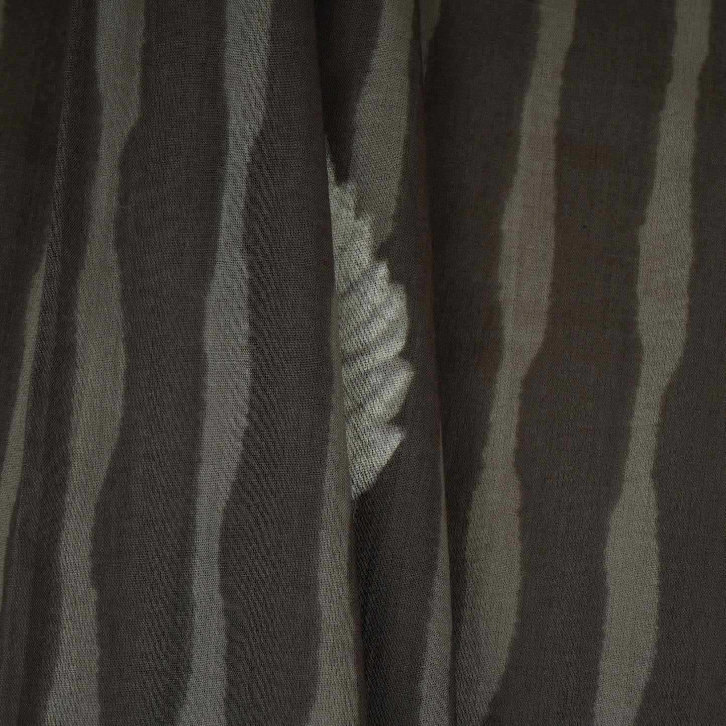 White & Grey Floral Stripes Print Cotton Fabric MFR-29889