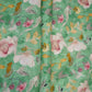 Green floral print Cupro Linen Fabric PI-31904