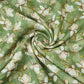 Light Green floral print Cupro Linen Fabric PI-31912