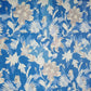 Royal Blue floral print Cupro Linen Fabric PI-31910