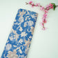 Royal Blue floral print Cupro Linen Fabric PI-31910