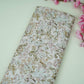 Light Peach floral print Cotton Check Fabric PI-31907