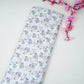 Mint Green floral print Cotton Check Fabric PI-31903