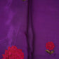 Purple Border embroidery Crepe Fabric VFS-31654