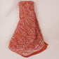 Rust Orange Traditional Dori Work Organza Fabric VFS-31519