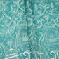 Peacock Blue Traditional Dori Work Organza Fabric VFS-31520