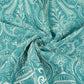 Peacock Blue Traditional Dori Work Organza Fabric VFS-31520