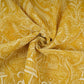 Mustard Traditional Dori Work Organza Fabric VFS-31521