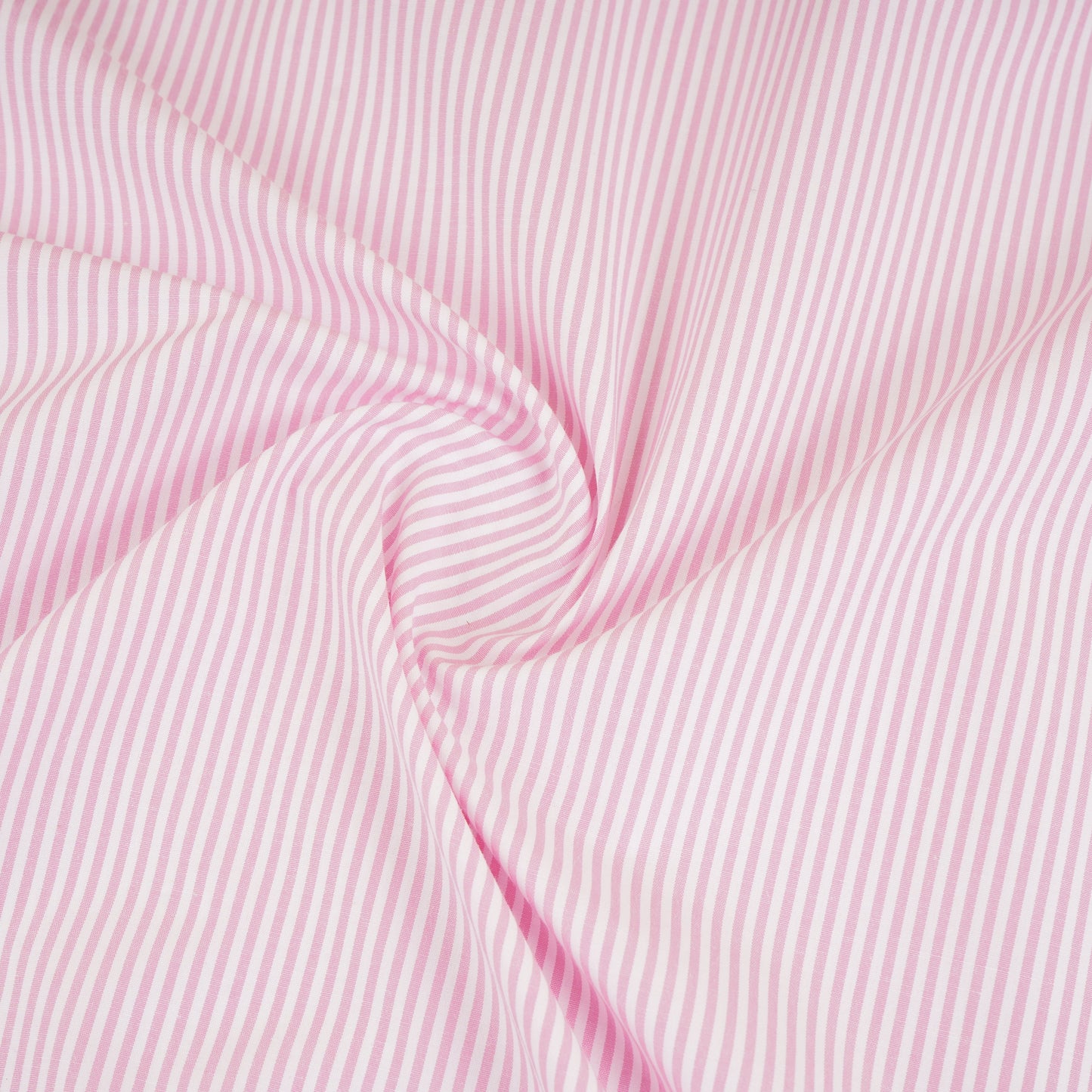 Pink & White Stripes Print Poplin Fabric MFM-30141