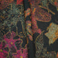 Black Shimmer Big floral print 60s Cotton Fabric PI-31887