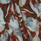 Brown Shimmer floral print 60s Cotton Fabric PI-31889