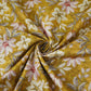 Mustard Shimmer floral print 60s Cotton Fabric PI-31877