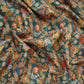 Blue Shimmer floral print 60s Cotton Fabric PI-31880