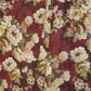 Maroon Shimmer floral print 60s Cotton Fabric PI-31886