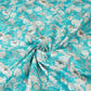 Sky Blue Shimmer floral print 60s Cotton Fabric PI-31884