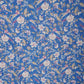 Royal Blue Shimmer floral print 60s Cotton Fabric PI-31888