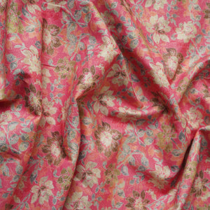 Pink Shimmer floral print 60s Cotton Fabric PI-31883 - TradeUNO