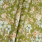 Green Shimmer floral print 60s Cotton Fabric PI-31881