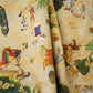 Beige Traditional Jacquard print Raw Mango Silk Fabric CW-31585