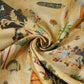 Beige Traditional Jacquard print Raw Mango Silk Fabric CW-31585