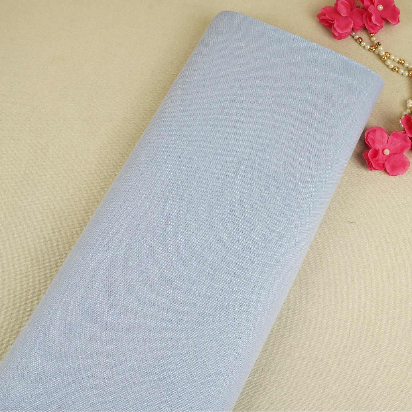 Blue Solid Oxford Cotton Fabric MFM-30175