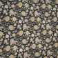 Black Shimmer floral print 60s Cotton Fabric PI-31885