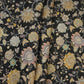 Black Shimmer floral print 60s Cotton Fabric PI-31885