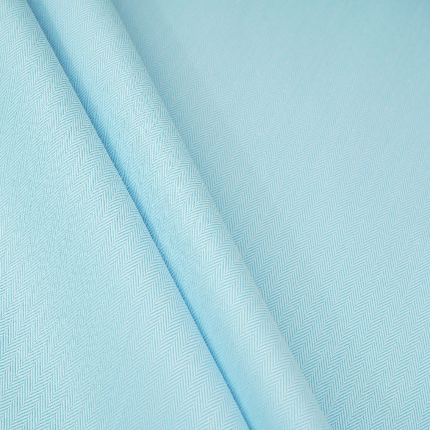 Light Blue Herringbone Weaving Poplin Fabric MFM-30115