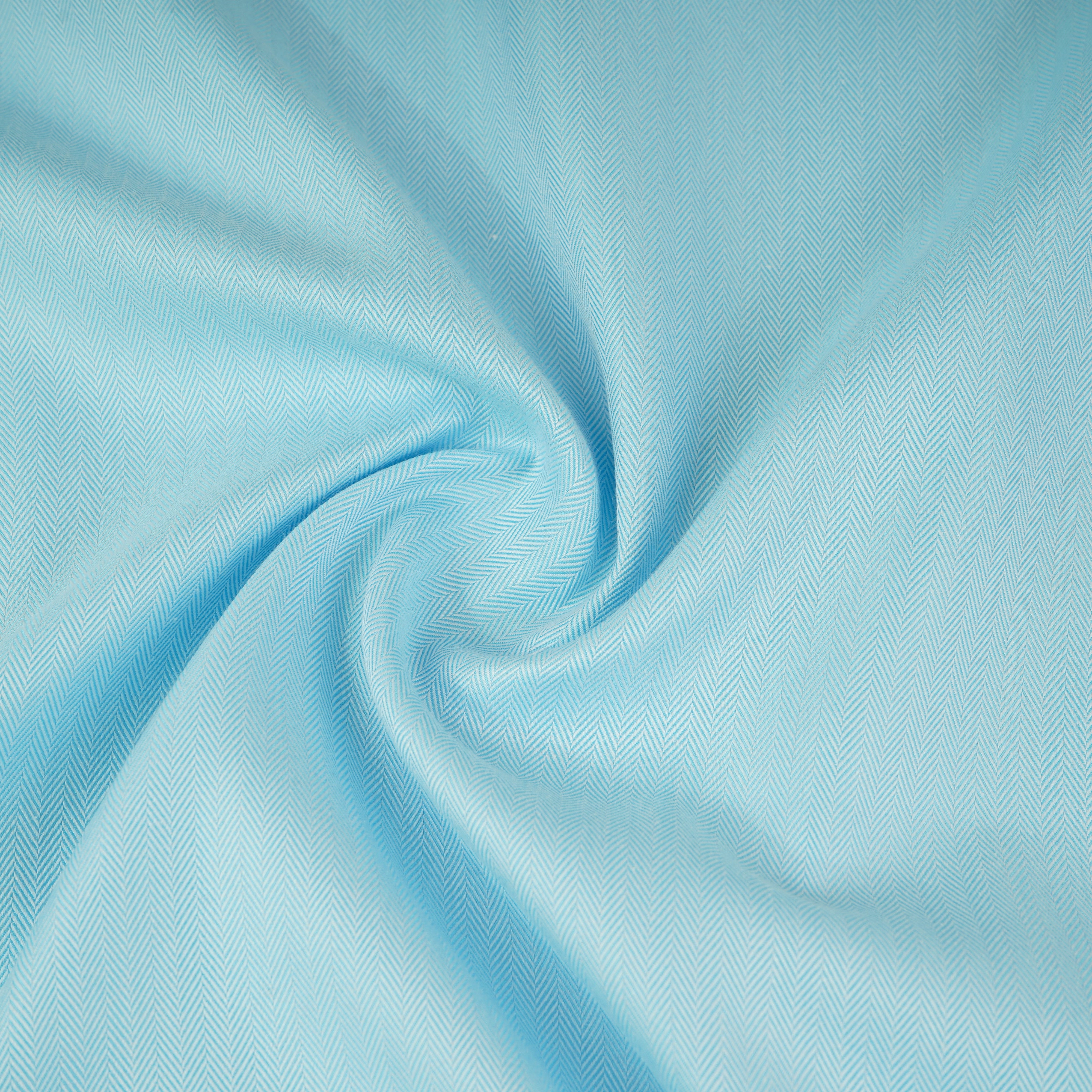 Light Blue Herringbone Weaving Poplin Fabric MFM-30115 - TradeUNO