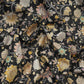 Black Shimmer floral print 60s Cotton Fabric PI-31885