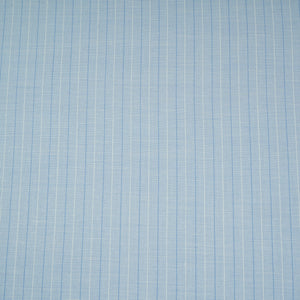 Light Blue & White Stripes Print Poplin Fabric MFM-30119 - TradeUNO
