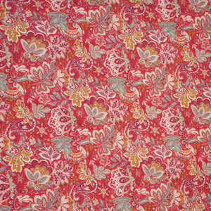 Rani Pink Shimmer floral print 60s Cotton Fabric PI-31890 - TradeUNO