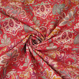 Rani Pink Shimmer floral print 60s Cotton Fabric PI-31890 - TradeUNO