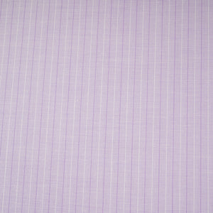 Lavender & White Stripes Print Poplin Fabric MFM-30118 - TradeUNO