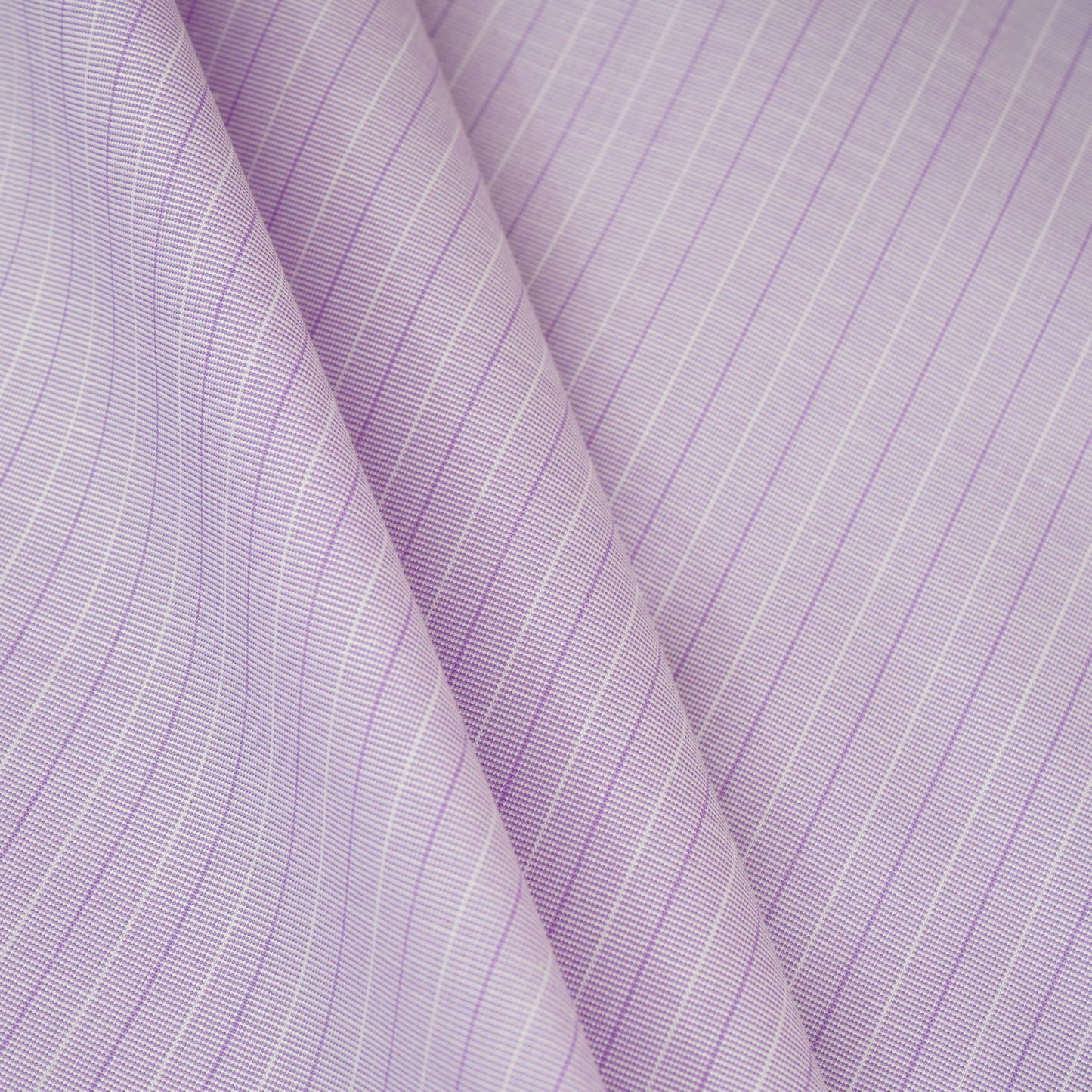 Lavender & White Stripes Print Poplin Fabric MFM-30118