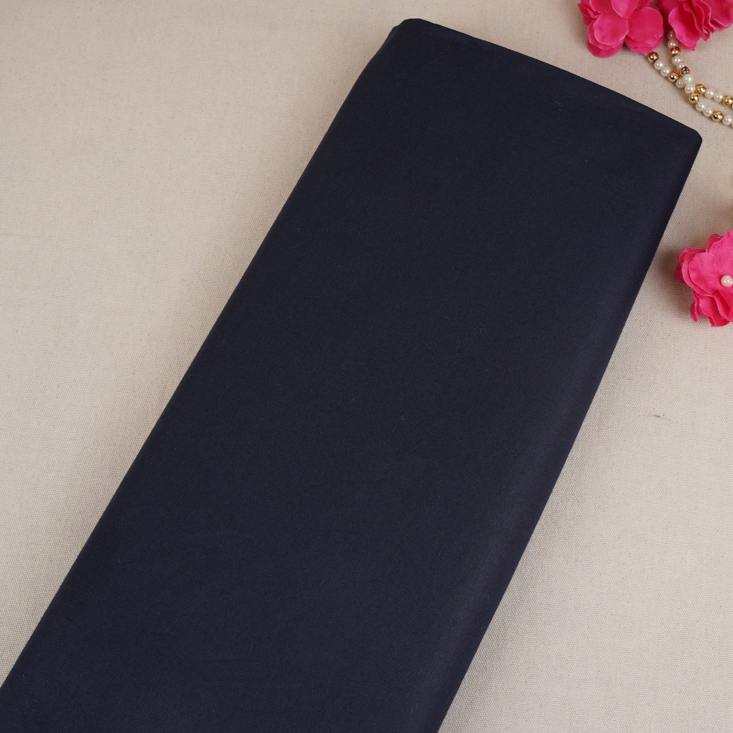 Navy Blue Solid Oxford Cotton Fabric MFM-30172