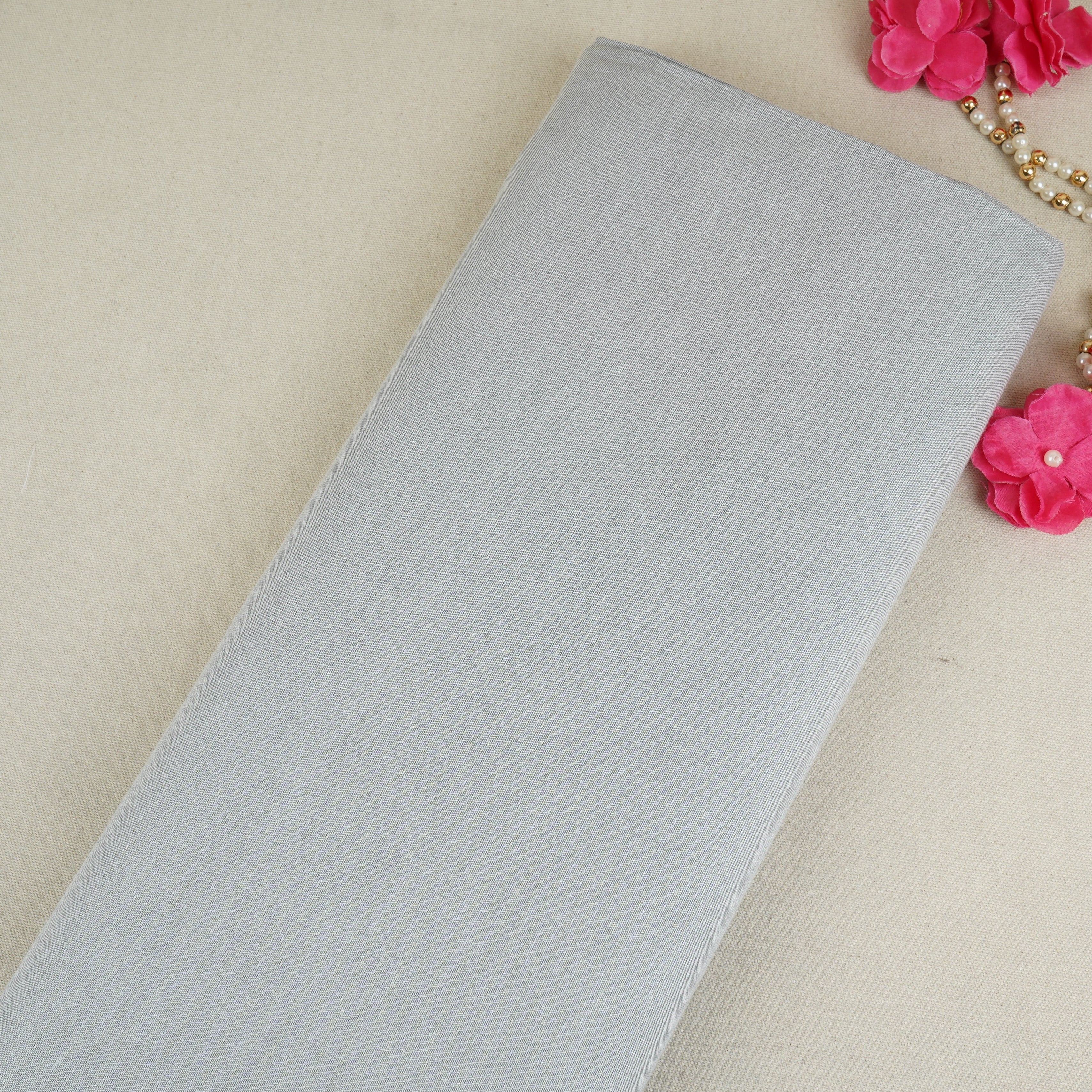 Grey Solid Oxford Cotton Fabric MFM-30174 - TradeUNO