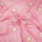 Pink floral cutdana embroidery Organza Fabric VFS-31533