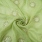 Mint Green floral cutdana embroidery Organza Fabric VFS-31534