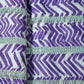 Purple Chevron Print Gota Work Cambric Cotton