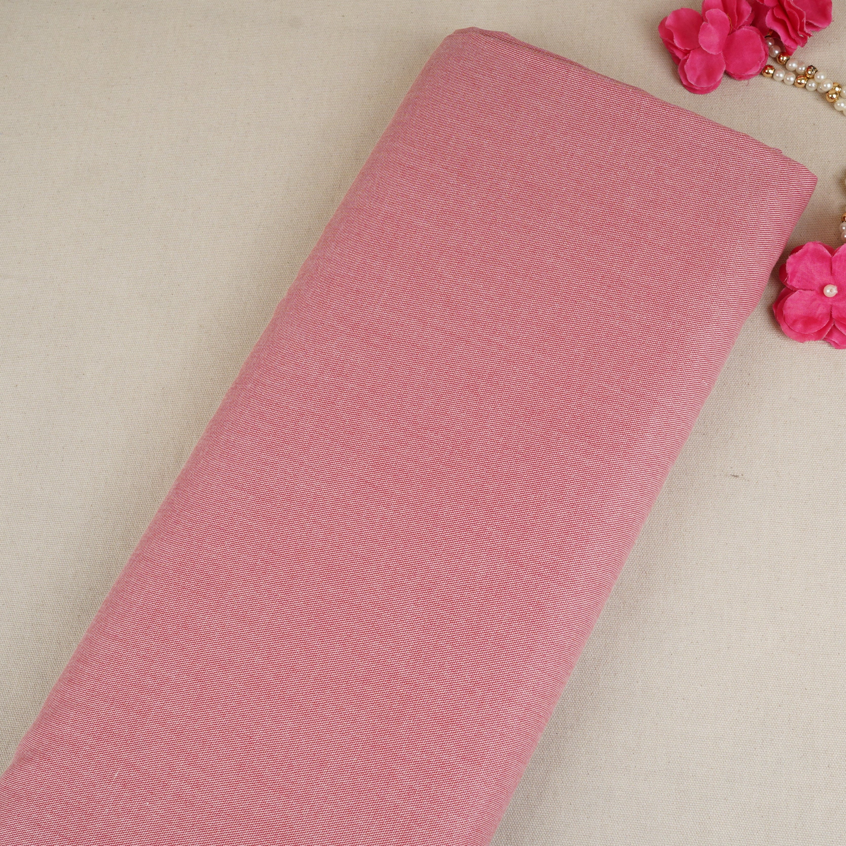 Light Red Solid Oxford Cotton Fabric MFM-30147 - TradeUNO