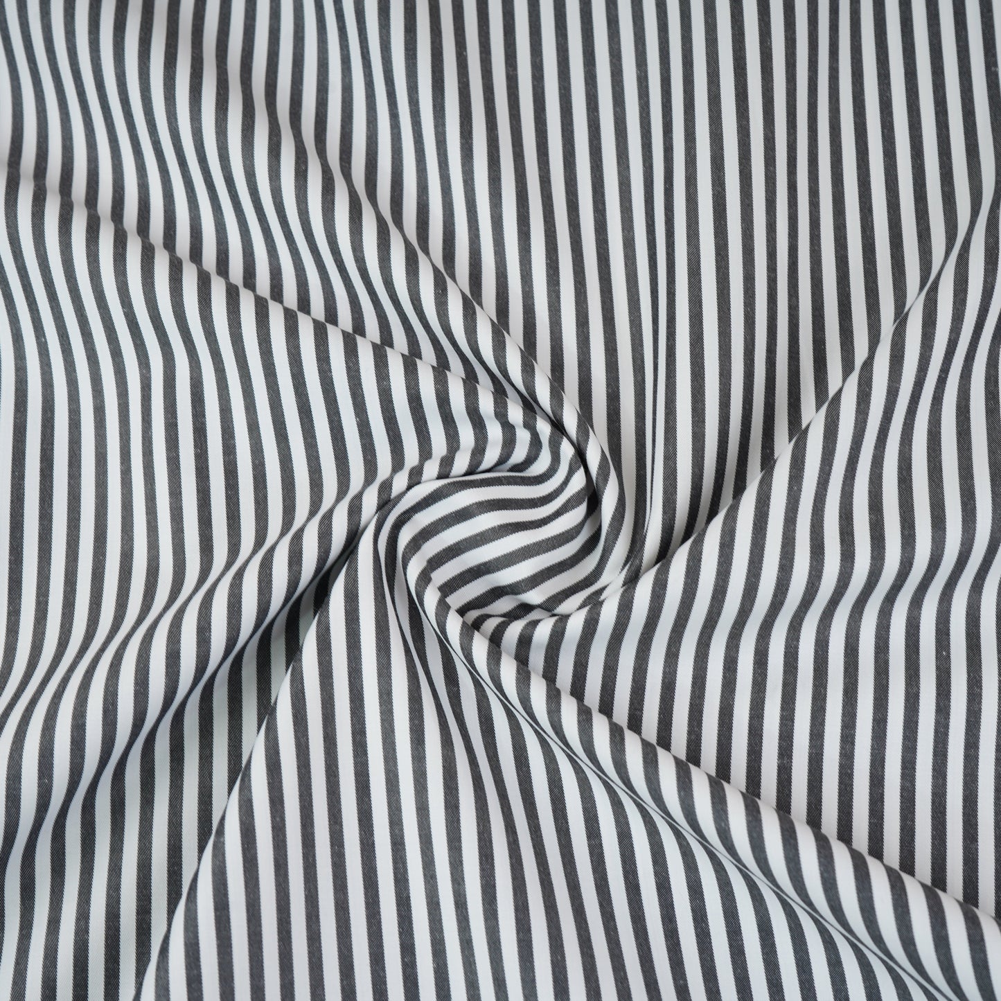 Black & White Stripes Print Poplin Fabric MFM-30159