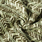 Cream Brown Chevron Print Gota Work Cambric Cotton