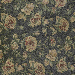 Black floral Jacquard Tissue Fabric MTF-31795 - TradeUNO