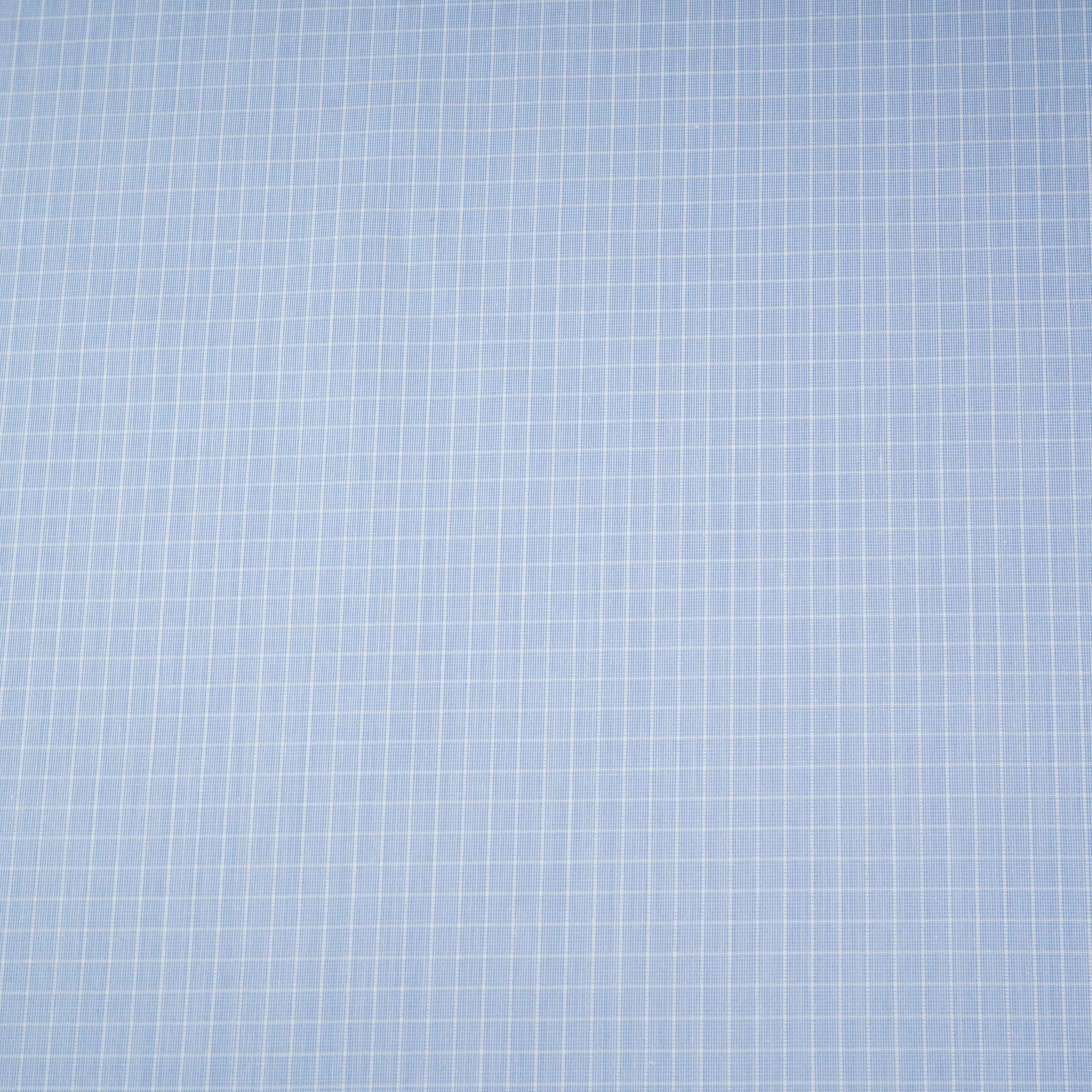 Sky Blue & White Check Print Poplin Fabric MFM-30123 - TradeUNO