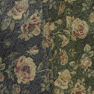 Black floral Jacquard Tissue Fabric MTF-31795 - TradeUNO